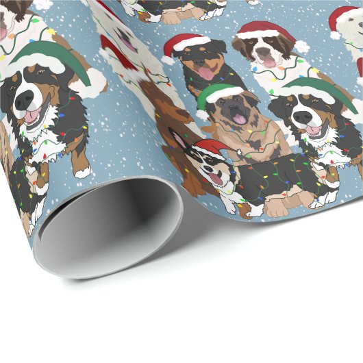 Weihnachtshunde Geschenkpapier (Rolleneckpunkt)