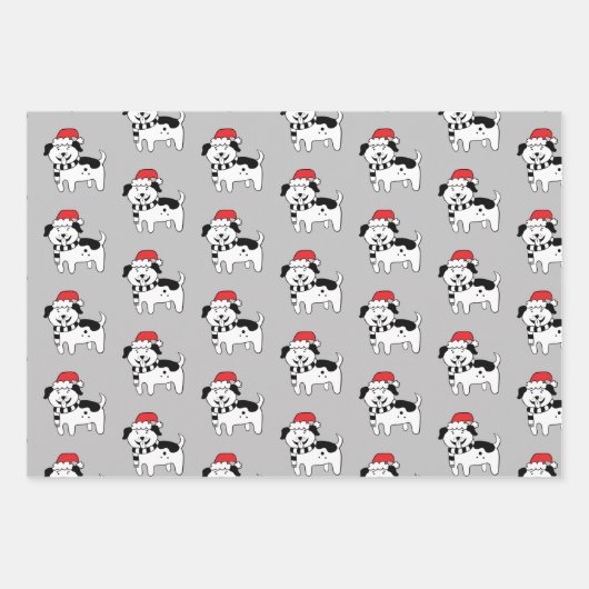 Weihnachtshunde Geschenkpapier Set (Vorderseite 2)