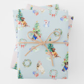 Weihnachtshunde Geschenkpapier Set (Beispiel)