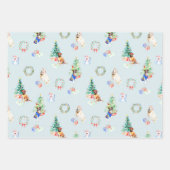 Weihnachtshunde Geschenkpapier Set (Vorderseite)