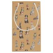 Weihnachtshunde Geschenktasche Kleine Geschenktüte (Rückseite)