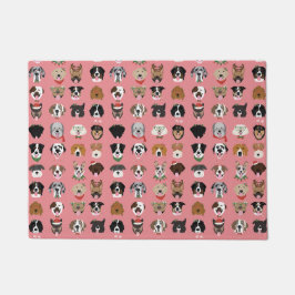 Weihnachtshunde-Gesichtsmuster Fußmatte