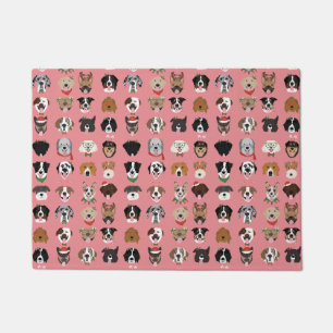 Weihnachtshunde-Gesichtsmuster Fußmatte