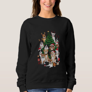 Weihnachtshunde Hunde Liebhaber Urlaub Hundemama Sweatshirt
