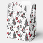 Weihnachtshunde im Kunstbuchstil Geschenkschachtel (Geöffnet)