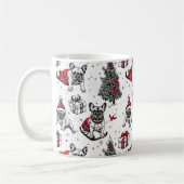 Weihnachtshunde im Kunstbuchstil Kaffeetasse (Links)