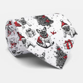Weihnachtshunde im Kunstbuchstil Krawatte (Gerollt)
