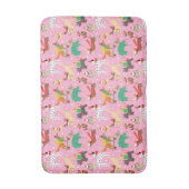 Weihnachtshunde im Outfits Muster Badematte (Vorderseite Vertikal)