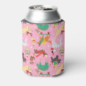 Weihnachtshunde im Outfits Muster Dosenkühler (Kanne Rückseite)