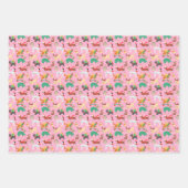 Weihnachtshunde im Outfits Muster Geschenkpapier Set (Vorderseite 2)