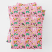 Weihnachtshunde im Outfits Muster Geschenkpapier Set (Beispiel)