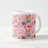 Weihnachtshunde im Outfits Muster Jumbo-Tasse (Vorderseite Rechts)