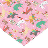 Weihnachtshunde im Outfits Muster Kurzer Tischläufer (Ecke)