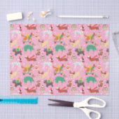 Weihnachtshunde im Outfits Muster Seidenpapier (Handwerk)