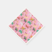 Weihnachtshunde im Outfits Muster Serviette (Ecke)