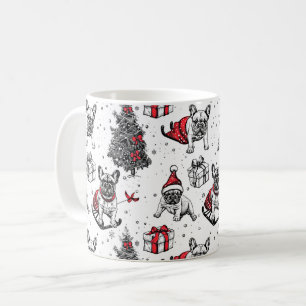 Weihnachtshunde in Kunstbuch-Stil-Skizze Kaffeetasse