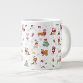 Weihnachtshunde in Weihnachtszubehör Jumbo-Tasse (Vorderseite Rechts)