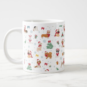 Weihnachtshunde in Weihnachtszubehör Jumbo-Tasse