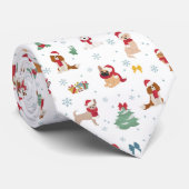 Weihnachtshunde in Weihnachtszubehör Krawatte (Gerollt)