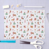 Weihnachtshunde in Weihnachtszubehör Seidenpapier (Handwerk)