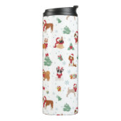 Weihnachtshunde in Weihnachtszubehör Thermosbecher (Nach links gedreht)