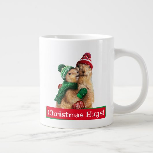 Weihnachtshunde Jumbo-Tasse (Rechts)