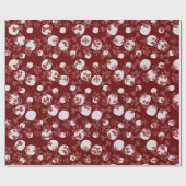 Weihnachtshunde Katze Knochen Schneeflocke Dot Mus Geschenkpapier (Flach)