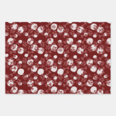 Weihnachtshunde Katze Knochen Schneeflocken Muster Geschenkpapier Set (Vorderseite 3)