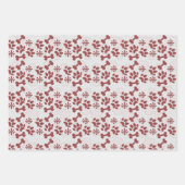 Weihnachtshunde Katze Knochen Schneeflocken Muster Geschenkpapier Set (Vorderseite 2)