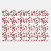 Weihnachtshunde Katze Knochen Schneeflocken Muster Geschenkpapier Set (Vorderseite)