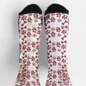 Weihnachtshunde Katze Knochen Schneeflocken Muster Socken (Oben)