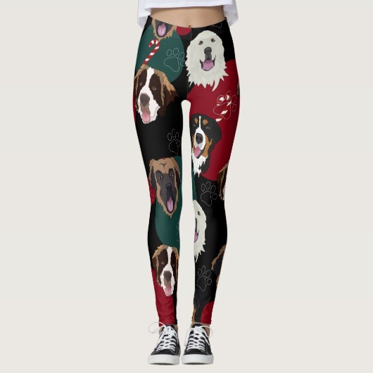 Weihnachtshunde Leggings (Vorderseite)