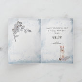 Weihnachtshunde-Mama Feiertagskarte (Innenseite)