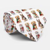Weihnachtshunde mit Winterskarven Krawatte (Gerollt)