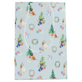 Weihnachtshunde Mittlere Geschenktüte (Vorderseite)