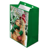 Weihnachtshunde Mittlere Geschenktüte (Rückseite Schrägansicht)