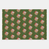 Weihnachtshunde Muster Geschenkpapier Set (Vorderseite 3)