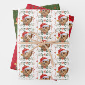Weihnachtshunde Muster Geschenkpapier Set (Beispiel)