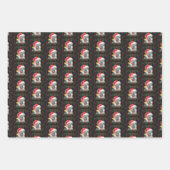 Weihnachtshunde Muster GSD Wrapping Paper Sheets Geschenkpapier Set (Vorderseite 3)