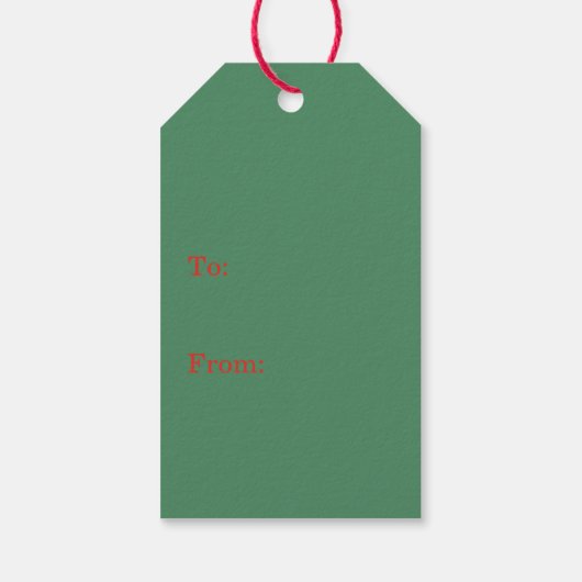 Weihnachtshunde Muster Red Green Geschenkanhänger (Rückseite)