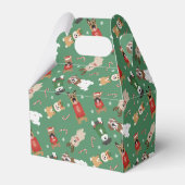 Weihnachtshunde Muster Red Green Geschenkschachtel (Rückseite)