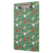 Weihnachtshunde Muster Red Green Klemmbrett (Links)