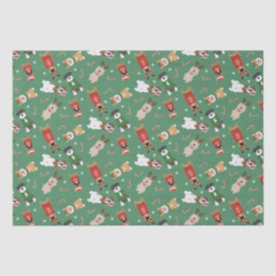 Weihnachtshunde Muster Red Green Seidenpapier