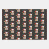 Weihnachtshunde Muster Wrapping Paper Sheets Geschenkpapier Set (Vorderseite 3)
