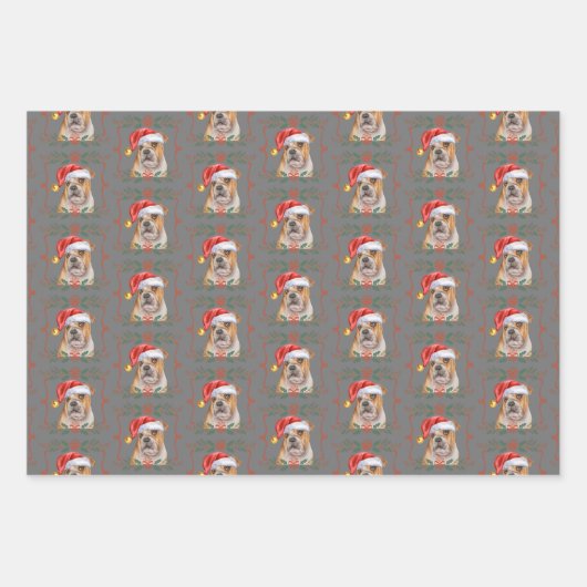 Weihnachtshunde Muster Wrapping Paper Sheets Geschenkpapier Set (Vorderseite 2)