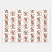 Weihnachtshunde Muster Wrapping Paper Sheets Geschenkpapier Set (Vorderseite)