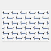 Weihnachtshunde Niedlich Graphic Dackeln 3-teilige Geschenkpapier Set (Vorderseite 2)