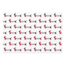 Weihnachtshunde Niedlich Graphic Dackeln 3-teilige