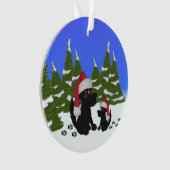 Weihnachtshunde Ornament (Vorderseite)