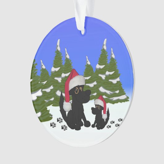 Weihnachtshunde Ornament (Vorderseite)